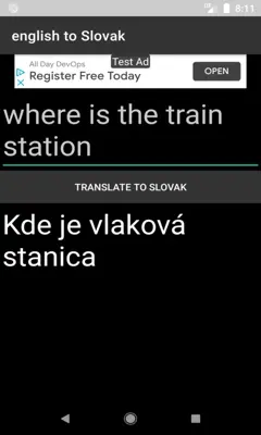 english to Slovak translator android App screenshot 1